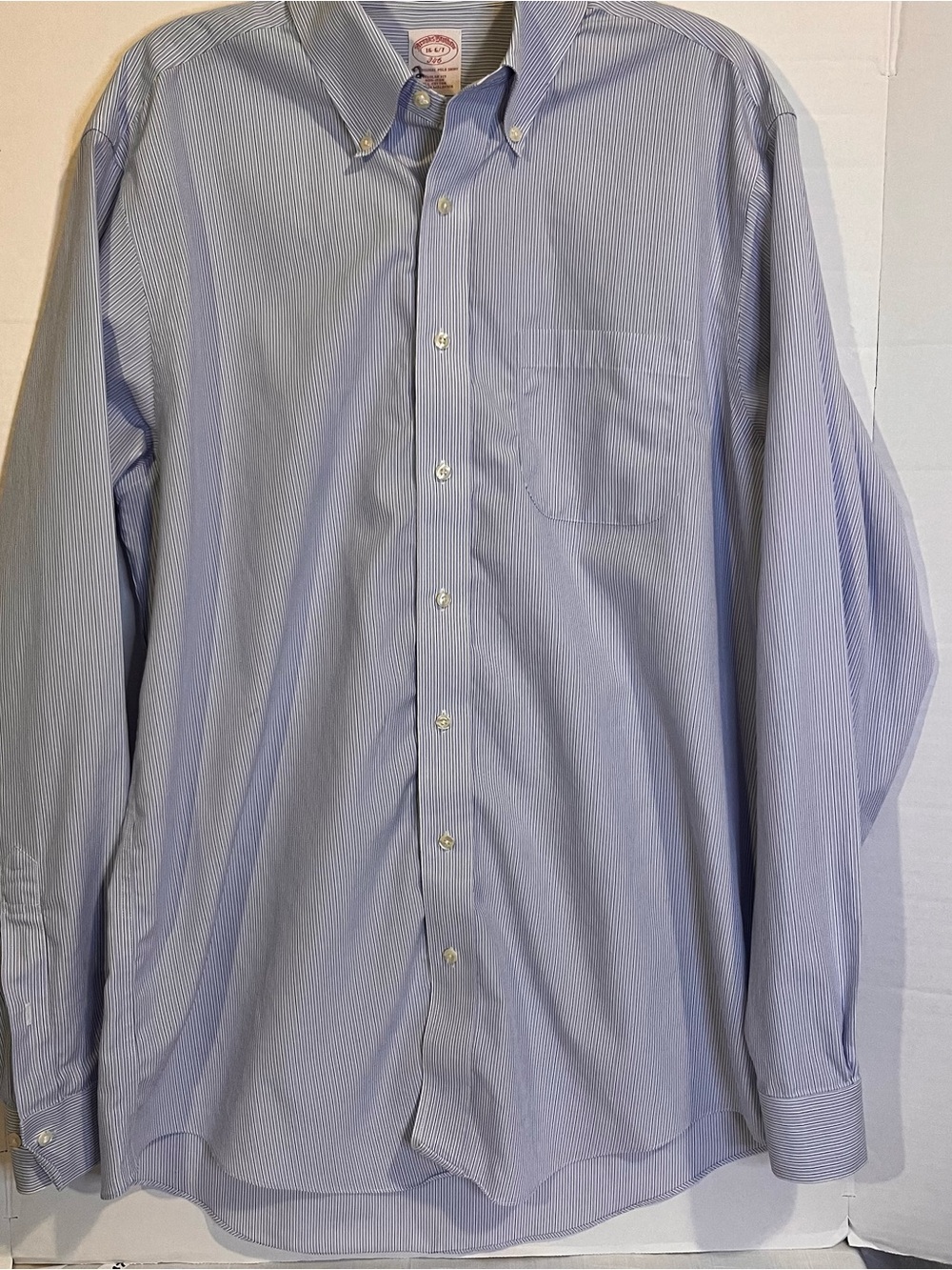 Brooks Brothers Light Blue Pinstripe Oxford Button-Down Shirt